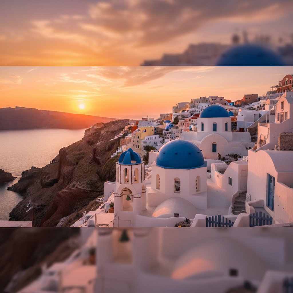 サントリーニ島 夕日