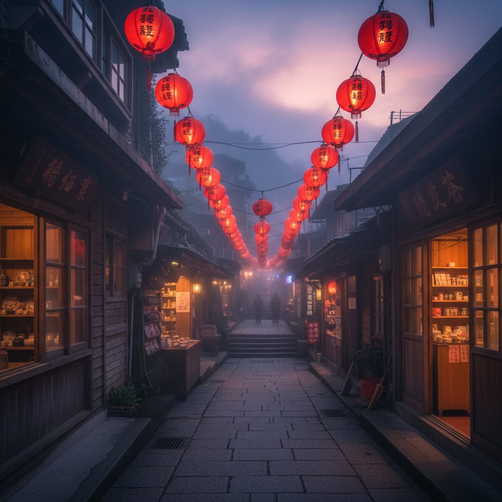 九份の幻想的な夜景