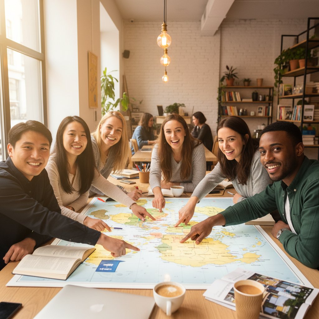 海外旅行留学の夢を持つ人々